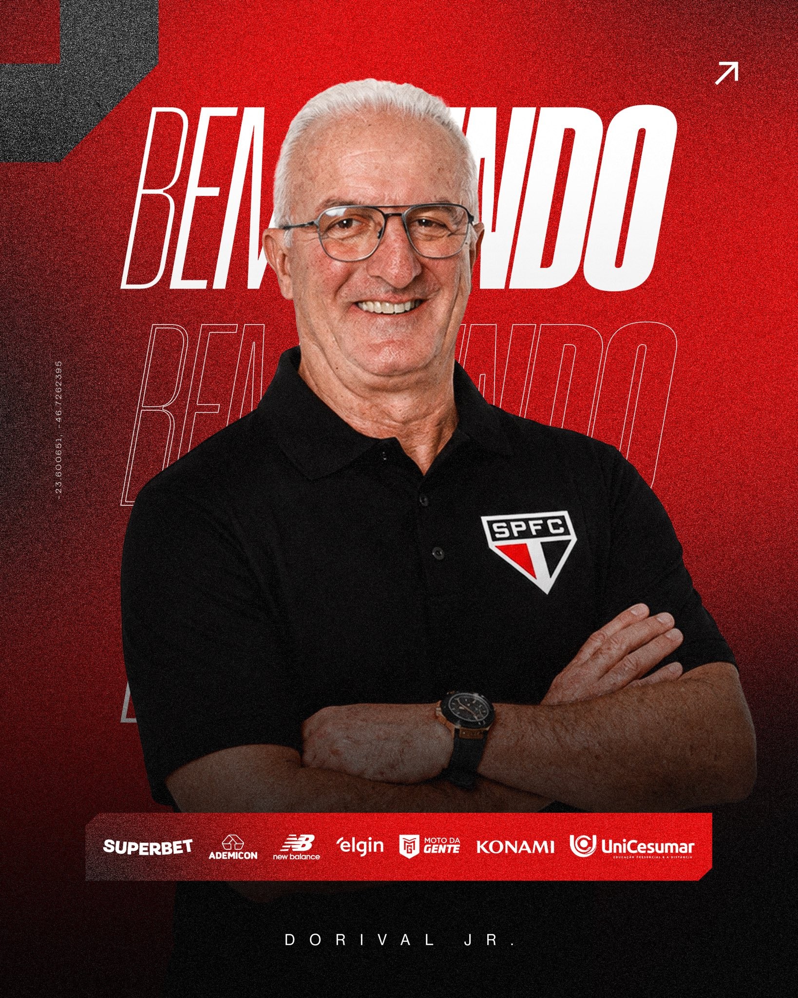 São Paulo anuncia Dorival Júnior com contrato até o fim do ano